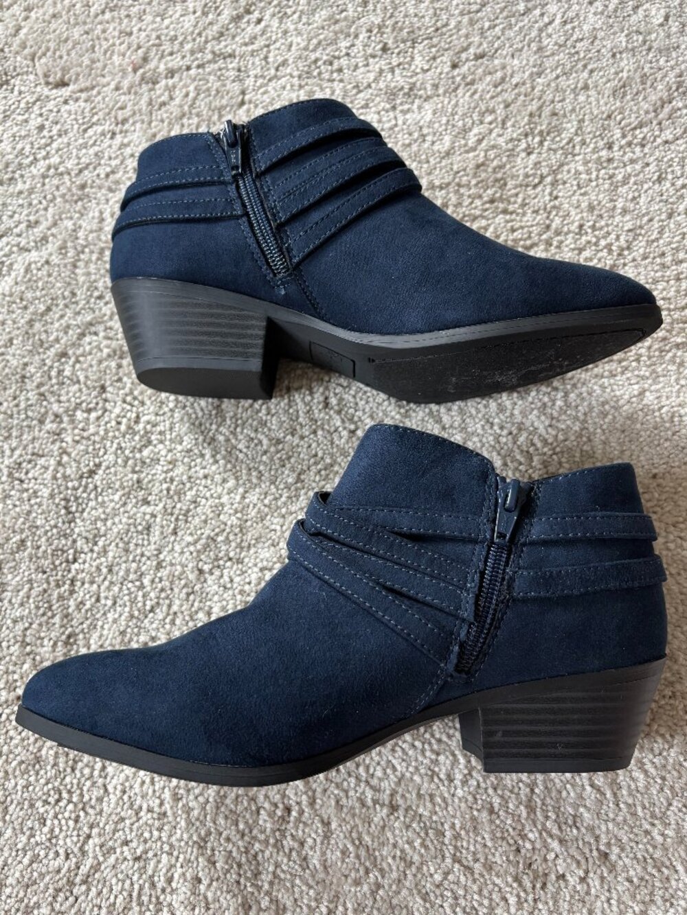 Style & Co. Ankle Boots—Blue Microsuede—Women's 6.5M